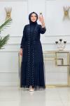 Hüma Abaya - Lacivert Lacivert